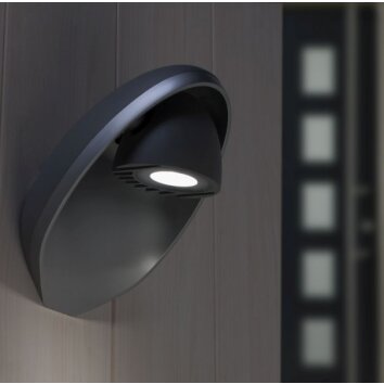 Lutec EGGO Buiten muurverlichting LED Antraciet, 3-lichts