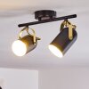 Rialey Plafondlamp Messing, Zwart, 2-lichts