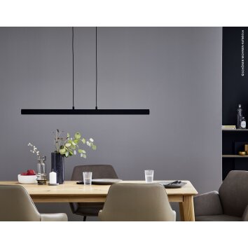 SCHÖNER WOHNEN-Kollektion STRIPE Hanglamp LED Zwart, 1-licht