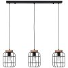 Brilliant Gwen Hanglamp Hout licht, Zwart, 3-lichts