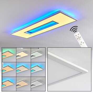 Turbalá Plafondlamp LED Wit, 1-licht, Afstandsbediening, Kleurwisselaar