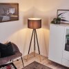 Menocal Staande lamp Hout licht, Zwart, 1-licht