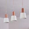 Altamiros Hanglamp Koperkleurig, Wit, 3-lichts