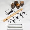 Strathmore Hanglamp Hout licht, Zwart, 4-lichts