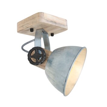 Steinhauer Gearwood Spotlamp Hout licht, Nikkel mat, 1-licht