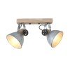 Steinhauer Gearwood Spotlamp Hout licht, Nikkel mat, 2-lichts