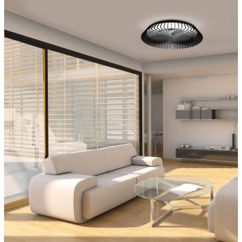 Mantra HIMALAYA plafondventilator LED Zwart, 1-licht, Afstandsbediening