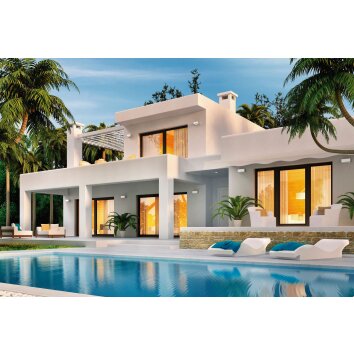 Mantra UTAH Buiten muurverlichting Wit, 1-licht