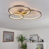 Moemoto Plafondlamp LED Nikkel mat, 1-licht, Afstandsbediening