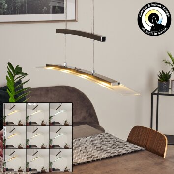 Balcairn Hanglamp LED Nikkel mat, 4-lichts
