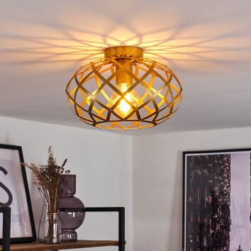 Shupá Plafondlamp Goud, Messing, 1-licht