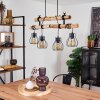 Gondo Hanger Hout donker, Zwart, 4-lichts
