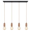 Globo FRIDA Hanger Bruin, Zwart, 4-lichts