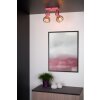 Lucide Pola Plafondlamp Roze, Zwart, 2-lichts