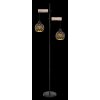 Globo JODIE Staande lamp Hout licht, Zwart, 2-lichts