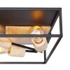 Globo HAGAR Plafondlamp Hout licht, Zwart, 3-lichts