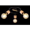 Globo JORNA Spotlamp Hout licht, Zwart, 3-lichts