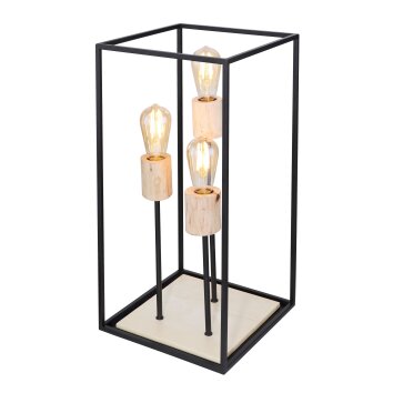 Globo HAGAR Tafellamp Zwart, 3-lichts