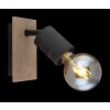 Globo JOSELLA Spotlamp Hout donker, Zwart, 1-licht