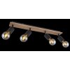 Globo JOSELLA Spotlamp Hout donker, Zwart, 4-lichts