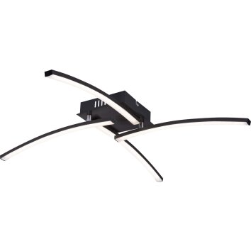 Globo TANSY I Plafondlamp LED Zwart, 1-licht