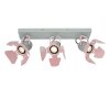 Lucide PICTO Plafondlamp Grijs, Roze, 3-lichts