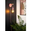 Lucide Pola Muurlamp Hout donker, Roze, 1-licht