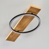 Pompu Plafondlamp LED Hout licht, Zwart, 1-licht