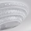 Roseto Plafondlamp LED Transparant, Helder, Wit, 1-licht, Afstandsbediening