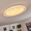 Feletto Plafondlamp LED Transparant, Helder, Wit, 1-licht, Afstandsbediening