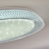 Feletto Plafondlamp LED Transparant, Helder, Wit, 1-licht, Afstandsbediening
