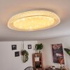 Feletto Plafondlamp LED Transparant, Helder, Wit, 1-licht, Afstandsbediening