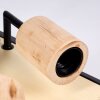 Salla Plafondlamp Hout licht, Zwart, 3-lichts