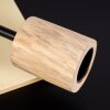 Salla Plafondlamp Hout licht, Zwart, 5-lichts