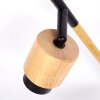Sezze Plafondlamp Hout licht, Zwart, 6-lichts