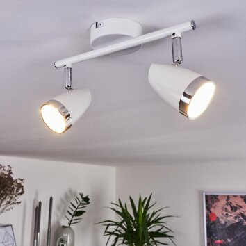 Idlewild Plafondlamp LED Chroom, Wit, 2-lichts