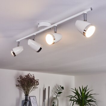 Idlewild Plafondlamp LED Chroom, Wit, 4-lichts