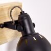 Tina Muurlamp Hout donker, Zwart, 1-licht