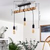 Yaak Plafondlamp Hout licht, Zwart, 3-lichts