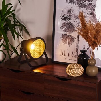 Oghu Tafellamp Zwart, 1-licht