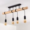 Yaak Plafondlamp Hout licht, Zwart, 4-lichts