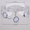 Idlewild Plafondlamp LED Chroom, Wit, 3-lichts