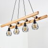 Yaak Hanglamp Hout donker, Zwart, 4-lichts