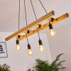 Yaak Hanglamp Hout donker, Zwart, 4-lichts