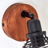 Omna Muurlamp Hout donker, Zwart, 1-licht
