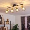 Kesao Plafondlamp Messing, Zwart, 4-lichts
