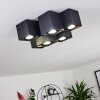 Karaka Plafondlamp Zwart, 6-lichts