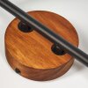 Omba Plafondlamp Hout donker, Zwart, 2-lichts