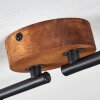 Omba Plafondlamp Hout donker, Zwart, 4-lichts