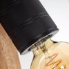 Raccuia Muurlamp Hout donker, Zwart, 1-licht